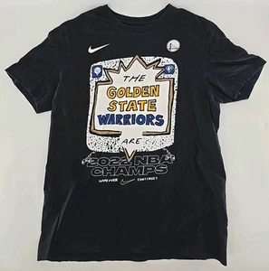 Nike Golden State Warriors 2022 NBA Champs T-Shirt Size Medium Black - Picture 1 of 5