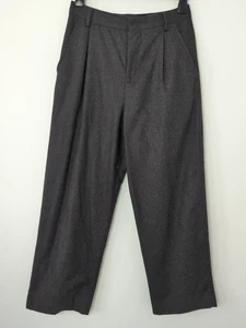 Damen Zara dunkelgrau Wolle Polyester Mischung weites Bein Hose W30" L29" - Bild 1 von 6