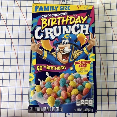 Cap'n Crunch Cereal 60th Birthday Crunch box 2 - Image 1 of 4