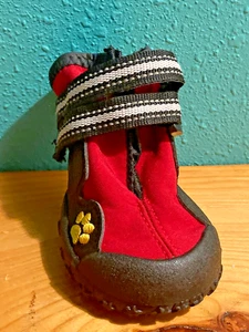 Hundestiefel für heißen Asphalt Winter Schnee 2 1/8" breit sichere Haustierpfoten rot Größe 4 - Bild 1 von 18