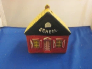 Vintage School Bank Marked  R. Dakin & Co 1968 Japan. Red School House FREE SHIP - Picture 1 of 6