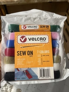 Velcro Brand Sew-on Tape - 7 Colors, 3/4in - 15 Feet Total - Picture 1 of 2
