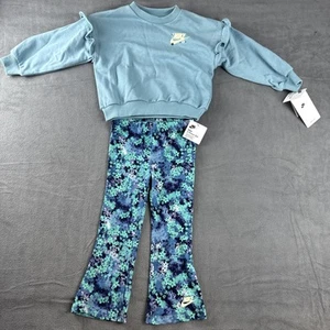 Little Girls 2-Pc. Fresh Cut Ruffled Sweatshirt & Leggings Set 3T 92–98Cm 2-3 Y - Picture 1 of 14