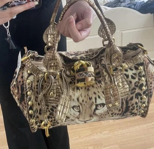 Unbelievable UNBRANDED Leopard Studded Bag - Picture 1 of 8