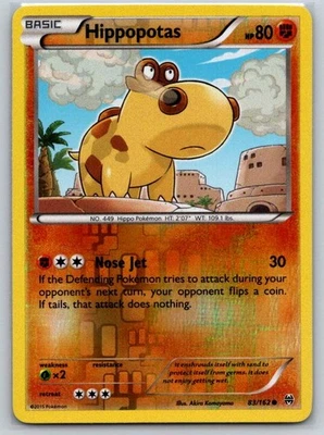 Hippopotas 83/162 Reverse Holo Common XY - BREAKthrough NM - Image 1 of 2