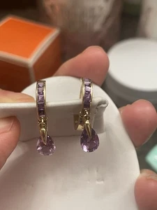14k massiv Gelbgold 3,55 Karat Amethyst sehr hübsch nie getragen - Bild 1 von 6