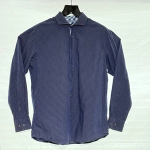 James Tattersall Herren Langarm Hemd mit Knopfleiste (XL) blau kariert - Bild 1 von 5