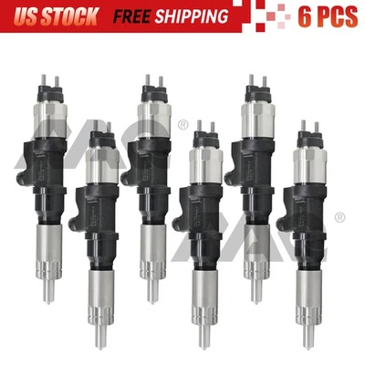 Injetor de combustível 6X para motor Isuzu FSR FVR FTR FRR 6HK1 095000-0144 095000-0145 - Imagem 1 de 4