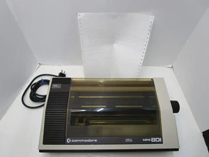 COMMODORE MPS-801 PRINTER FOR C64 64C +4 C128 TESTED AND WORKING LOT 21 - Picture 1 of 12