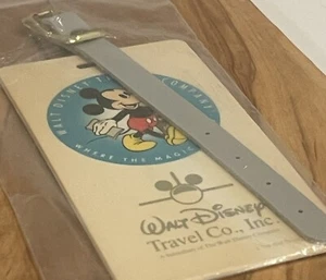 NEW! Vtg Walt Disney Travel Company Luggage Tag Mickey Mouse Travel Suits - Picture 1 of 6