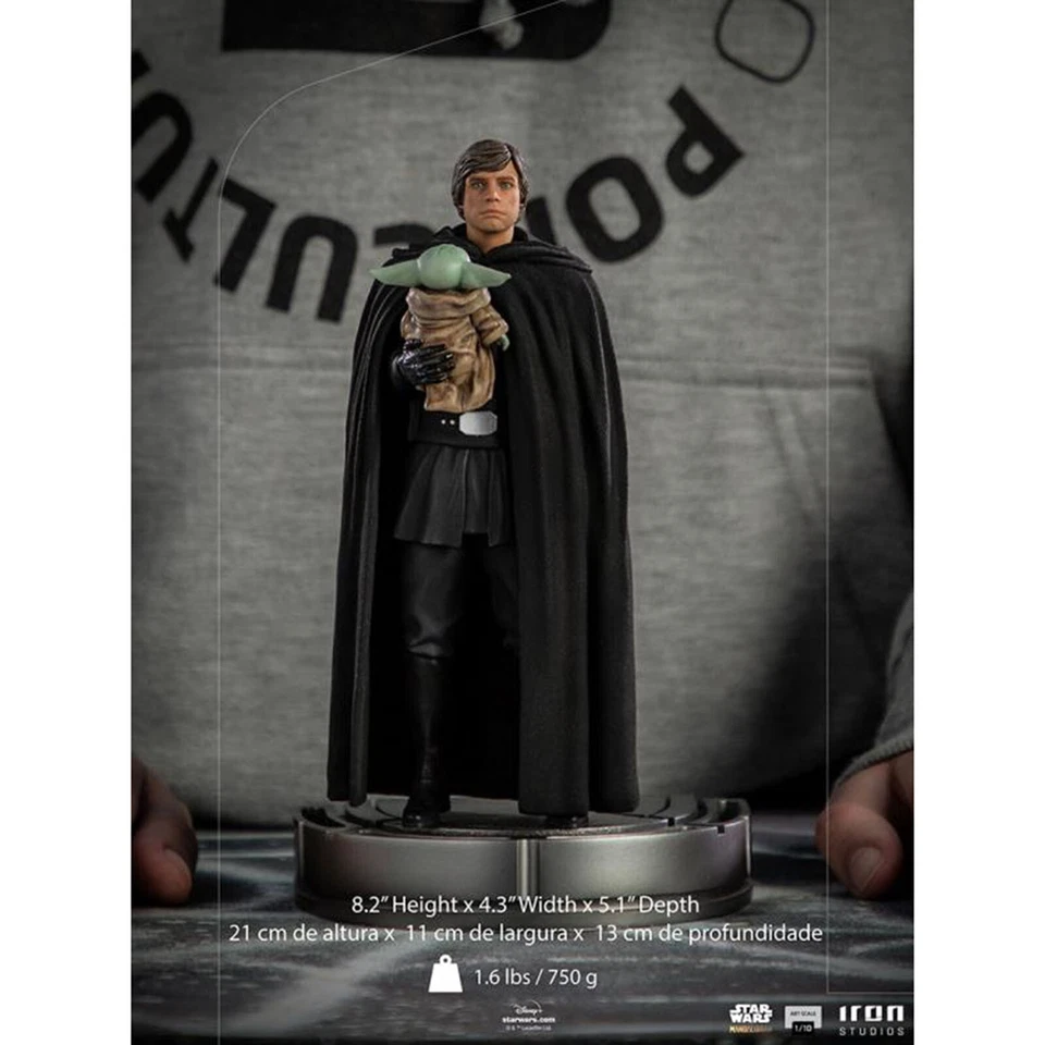 Iron Studios The Mandalorian Luke Skywalker And Grogu Tenth Scale Figure NEW - Image 1 of 1