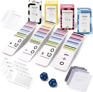 681 Math Flash Cards & Math Dice Addition, Subtraction, Multiplication - Picture 1 of 6