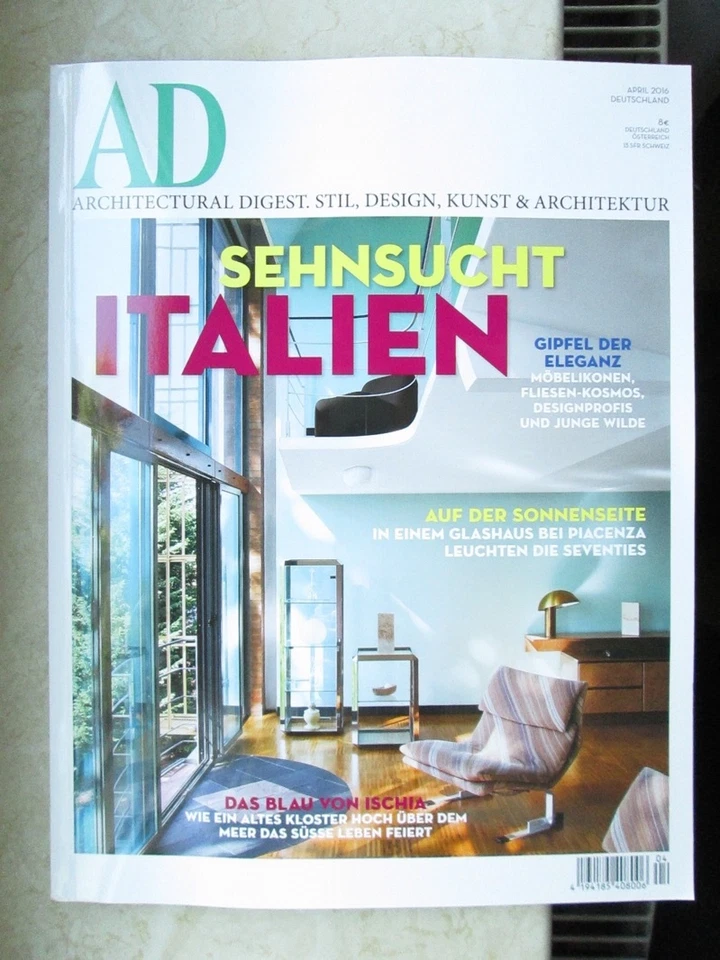 AD ARCHITECTURAL DIGEST ZEITSCHRIFT HEFT AUSGABE APRIL 04/2016 - Bild 1 von 1