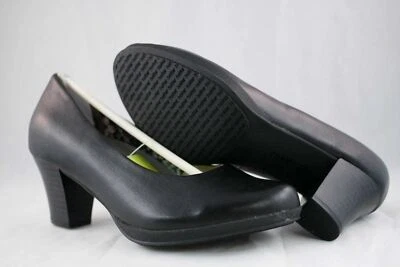 NUEVO Zapatos de Corte Hotter Angélica Cuero Tacón Bloque, Negros, Talla 5M; $171 Foto 1 de 4