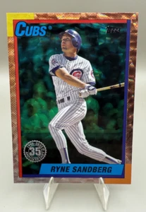2025 Topps Series 1 Ryne Sandberg Green Crackle Foilboard /99 Cubs - Picture 1 of 2