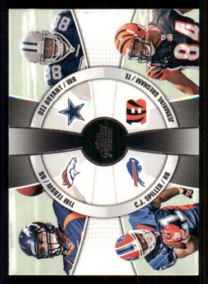 2010 Topps Prime #4Q23 Tim Tebow/C.J. Spiller/Dez Bryant/Jermaine Gresham - Image 1 of 2