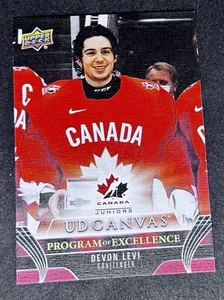 Devon Levi 2023-24 UD CANVAS C256 PROGRAM OF EXCELLENCE Canada Juniors - Picture 1 of 2