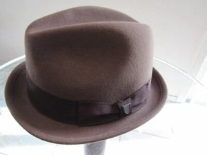 CAPPELLO BRIXTON Bison marrone LANA GAIN NUOVO SENZA ETICHETTE TAGLIA LARGE 7,5 - Foto 1 di 6