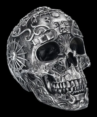 Teschio - Baphomets Worship- Gotico Statua Decorativa Teschio 14cm - Immagine 1 di 4