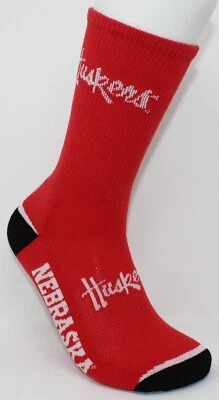 Nebraska Cornhuskers Huskers NCAA Rojo con Calcetines Negros Deuce Crew *Grandes Foto 1 de 4