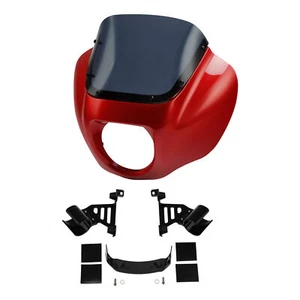 Headlight Fairing Bracket Fit For Harley Softail FXBB FXLR FXST 18-25 Wicked Red - Picture 1 of 8