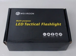 Linterna LED táctica súper brillante WSIIROON XML-T6, negra, batería alimentada... - Imagen 1 de 8