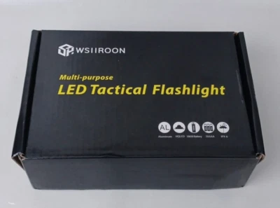 WSIIROON XML-T6 Torcia LED Tattica Super Luminosa, Nero, Batteria Pow... - Immagine 1 di 4