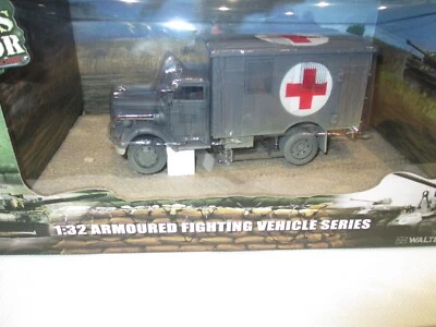 FORCES OF VALOR  1:32 OPEL BLITZ AMBULANCE RAL7021 DARK GREY 1942 - Image 1 of 3