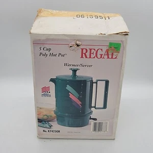 Vintage Regal Poly Hot Pot 5 Cup Electric Tea Coffee Warmer Server Pot - Picture 1 of 7