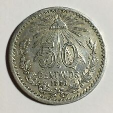 Mexico 50 Centavos 1906 World Silver Coin KM# 445 Circulated