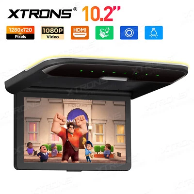 XTRONS 10.2" Screen Car Roof Overhead Monitor TV 1080P Video Player HDMI USB AV - Image 1 of 4