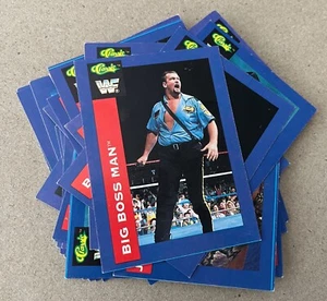 WWF WWE CLASSIC GAMES WRESTLING TRADING BLUE BOARDER 1991 WRESTLING CARDS - Picture 1 of 261
