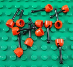 LEGO Lot of 12 Red Base Space Antenna Lever Pieces - Picture 1 of 1