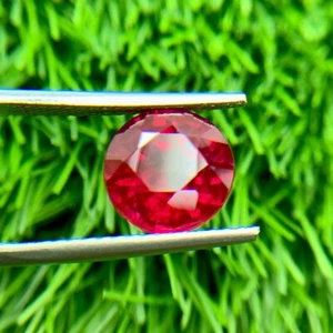 PIGEON BLOOD RED 8.15 CT RUBY CHATHUM CORUNDUM ROUND LAB CREATED LOOSE GEMSTONE - Picture 1 of 4