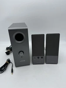 Sony VAIO Sub Woofer Model PCVA-SB1 w/ Sony VAIO Desktop Speakers VGP-SP1 Read - Picture 1 of 18