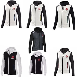 Reebok Women's X UFC FK Walkout Full Zip Long Sleeve Hoodie Jacket Tag-less NEW - Picture 1 of 13