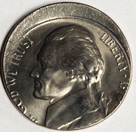 1977 JEFFERSON NICKEL OFF CENTER ERROR COIN Cover