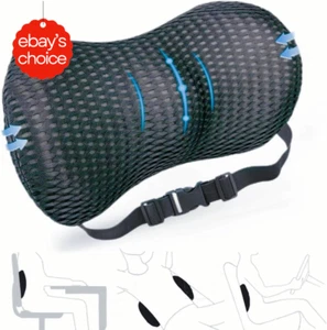 Memory Foam Lumbar Support Pillow Back Pain Relief Car Office Travel - Picture 1 of 12