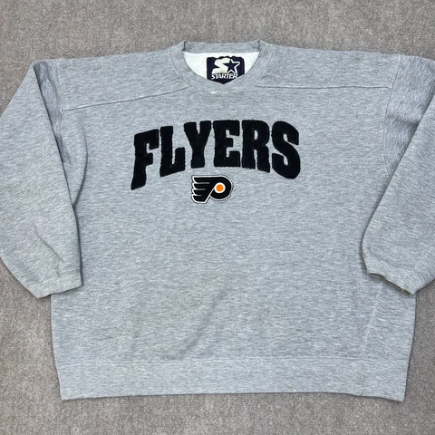 VTG Philadelphia Flyers Sweatshirt Starter Mens Extra Large XL Gray Pullover 90s Cover