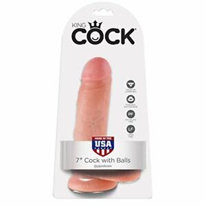 7in King Cock with Balls - Flesh