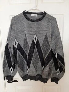 Suéter vintage DANIEL HENRY talla XL acrílico años 80 años 90 gran tamaño - Imagen 1 de 3