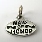 Sterling Silver MAID OF HONOR Charm for Bracelet PENDANT Bridesmaid Gift WEDDING