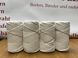 4x Baumwolle Makramee Garn( Gedreht ) 4-5mm Breit 1 Kg LAGERRÄUMUNG - Bild 1 von 1