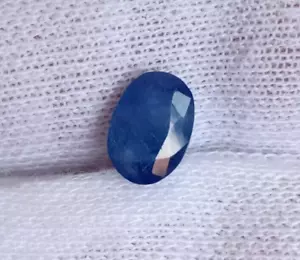 Zaffiro blu naturale taglio ovale non trattato miniera terra non riscaldata pietra preziosa sciolta - Foto 1 di 6