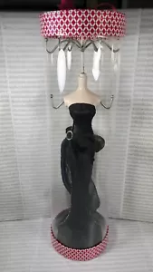 N12 ~ BLACK DRESS MANNEQUIN 15" TALL JEWELRY HOLDER HOOK STAND ACCESSORY DECOR - Picture 1 of 11