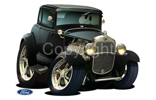 1930 Ford Model A Coupe Tshirt #6116 antique classic automotive art - Image 1 of 1