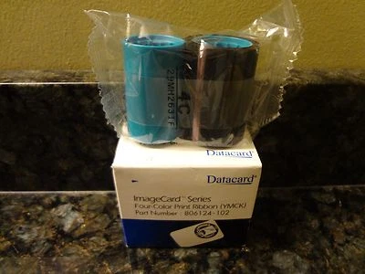 NEW DATACARD Original 806124-102  Color Ribbon (YMCK, 165 Prints) FREE SHIPPING - Image 1 of 3