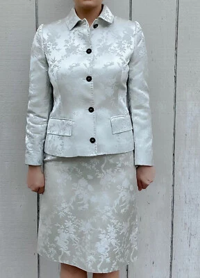 Dolce & Gabbana Mujer Jacquard Metálico Traje Conjunto 44 EE. UU. 8 Blazer Falda Foto 1 de 4