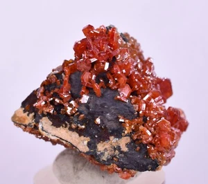 ESPECIMEN MINERAL VANADINITA CRISTAL HOLANDÉS MIBLADEN MARRUECOS 3,1 cm WB27 - Imagen 1 de 6