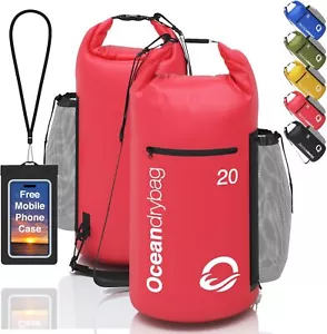-Waterproof Dry Bag Backpack - For kayaking, beach, rafting, boating, hiking, - Picture 1 of 9